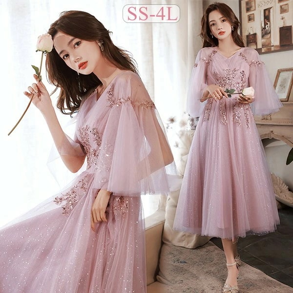 ドレス 大人 ピアノ 発表会 ミモレ丈ドレス 演奏会 演奏会用ドレス ピアノ発表会 結婚式 高校生 パーティードレス 演奏会ドレス 大きいサイズ 母親 コンクール イブニングドレス ミモレ丈 大きいサ