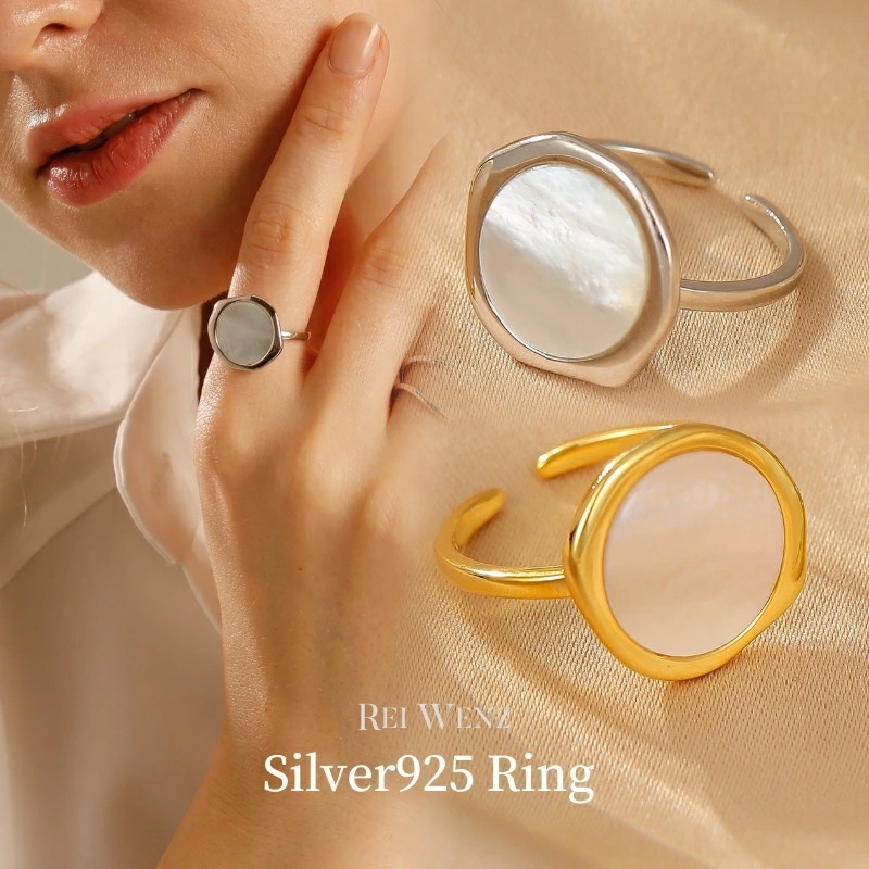 【高品質Silver925】シルバー リング 幅太 幅広 ワイド 太め 大ぶり ニュアンス レディース 重ね 金属アレルギー インスタ ゴールド おしゃれ オフィス プレゼント 人気