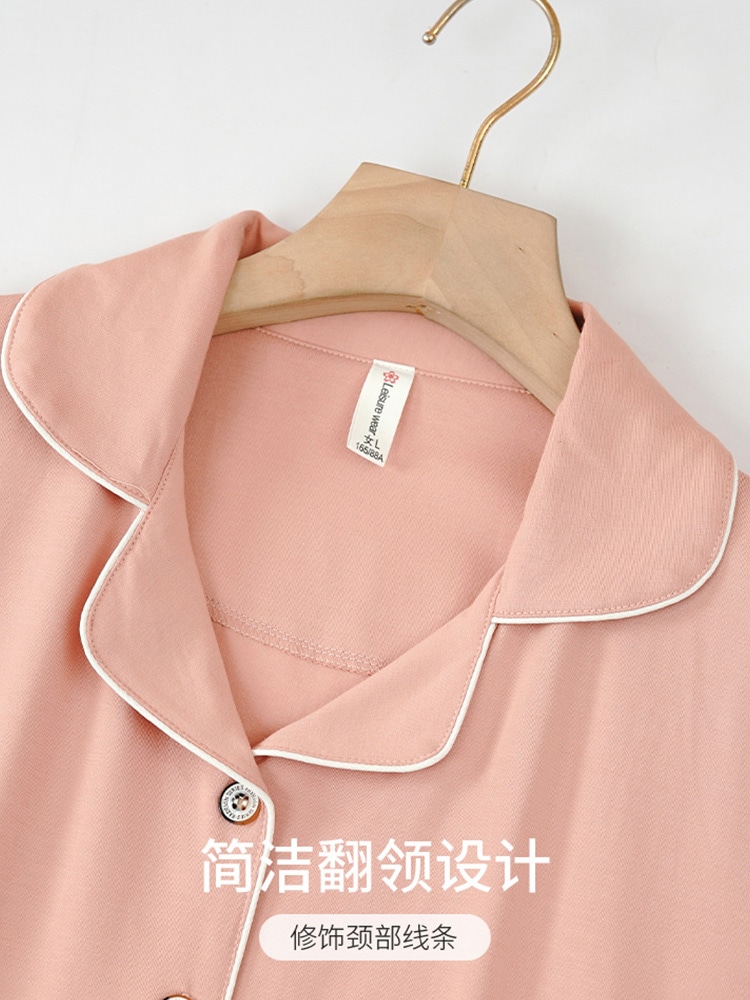 スリーピースパジャマ女性夏モデル半袖春と秋2023新しい綿ビッグヤードレディースホームウェアセット