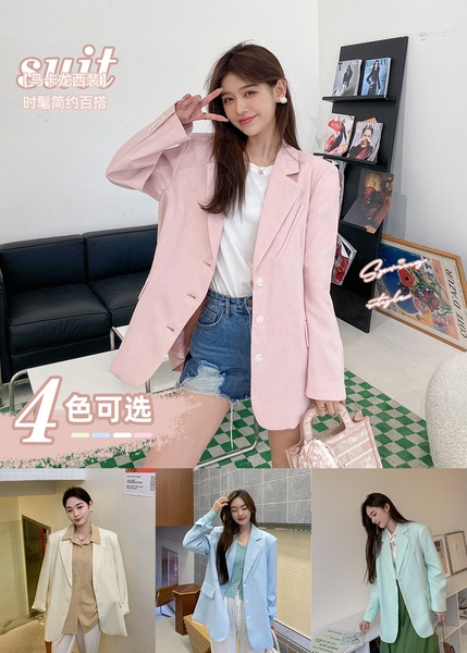 Lieer N151 マルチカラー編み込みリネンカジュアルスーツ