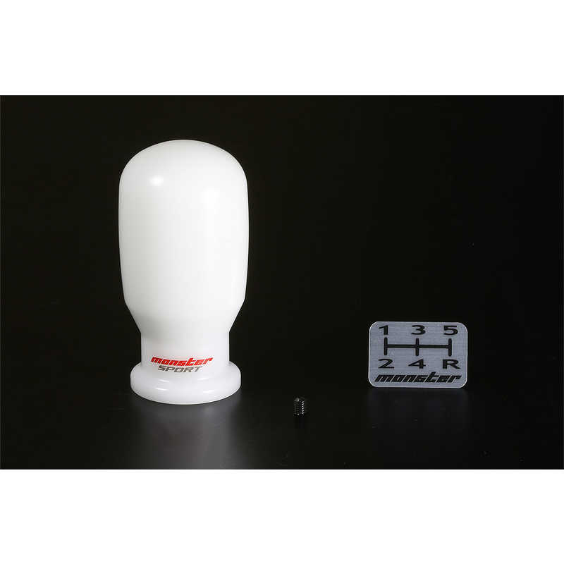 MONSTERSPORT　シフトノブ Bタイプ (スティック型) / 差込タイプ アルトワークス HA36S他 MT車 白　831126-7350M