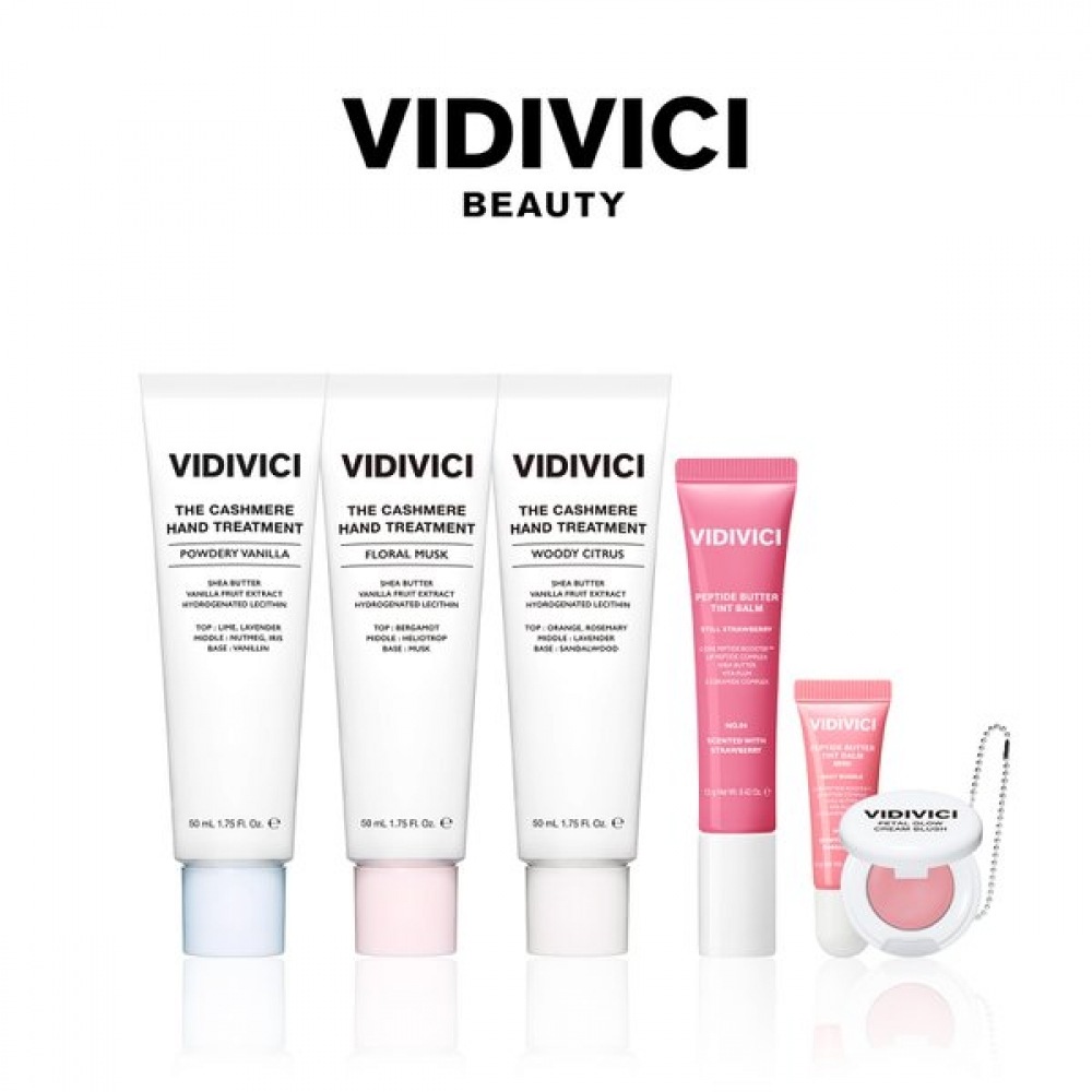 ビディビチ ペプチドバターティントバームセット (+ デラックス2種) + キャッシュミアハンドトリートメントトリオ