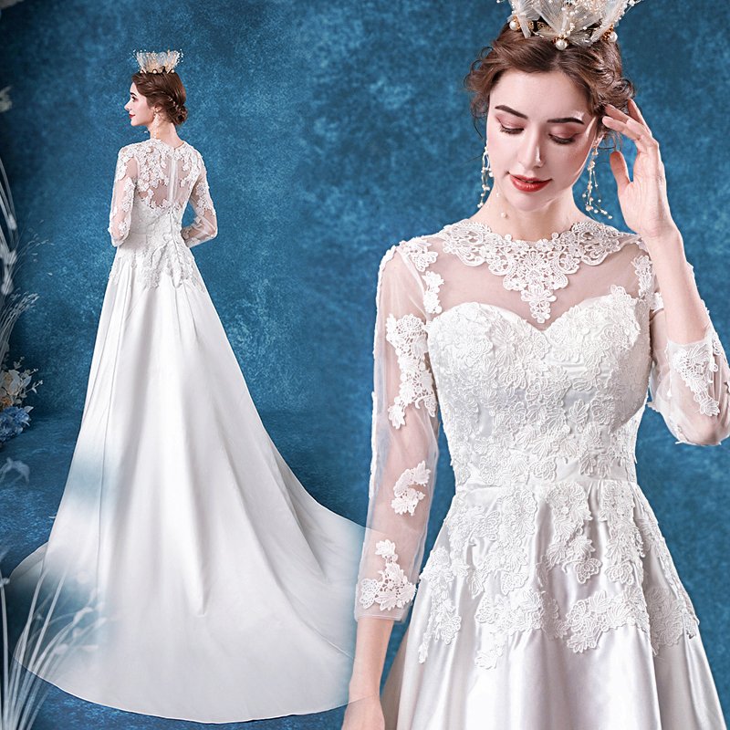 ウエディングドレス ウェディングドレス 2020新作 ドレス 結婚式 二次会 花嫁 ウェディング ホワイト 白ドレス ロングドレス 披露宴 安い ブライダル トレーン
