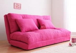 コンパクトフロアリクライニングソファベッド [happy]ハッピー 幅120cm ブラウン