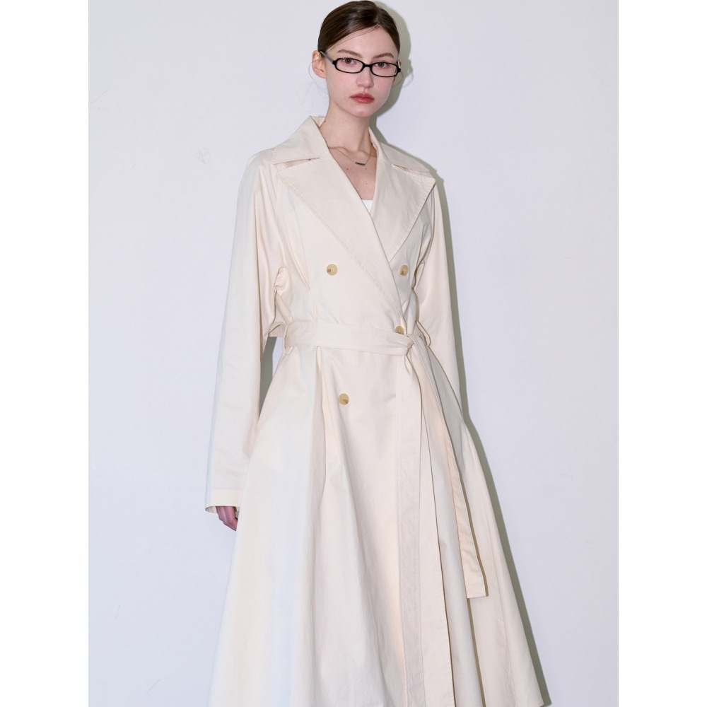 アムールモイヤーケープトレンチコートアイボリー amr1783