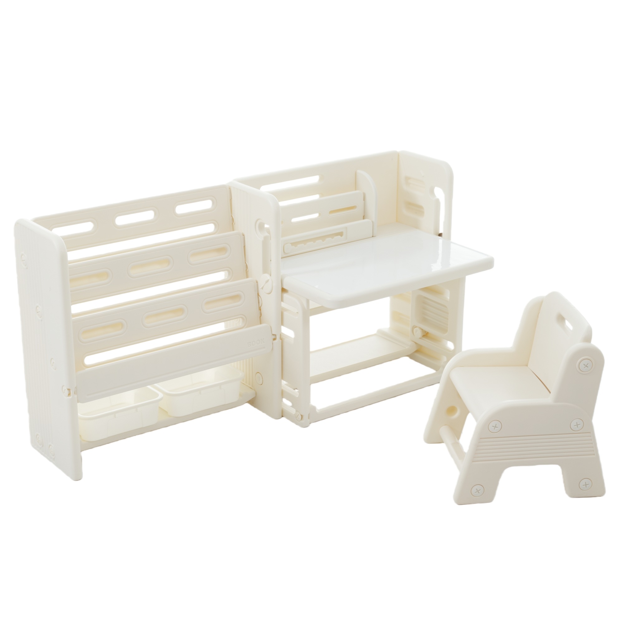 【国内発送】352絵本棚+折りたたみキッズデスク チェア セット 多機能 絵本ラック おもちゃ収納 省スペース お絵描きデスク 棚付き キッズテーブル ミニテーブル 子供用 学習色机セット 勉強机 学