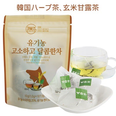 最大の割引 GAMRO700 有機玄米甘露茶(1g 10包) 天然甘味 玄米 ハーブ茶 甘茶 韓国お茶 韓国茶
