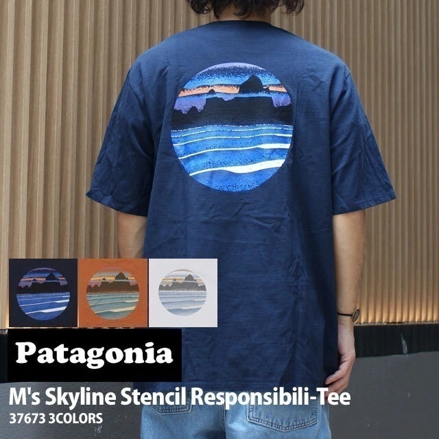パタゴニア Patagonia Ms Skyline Stencil Responsibili Tee 37673 200-009101-066