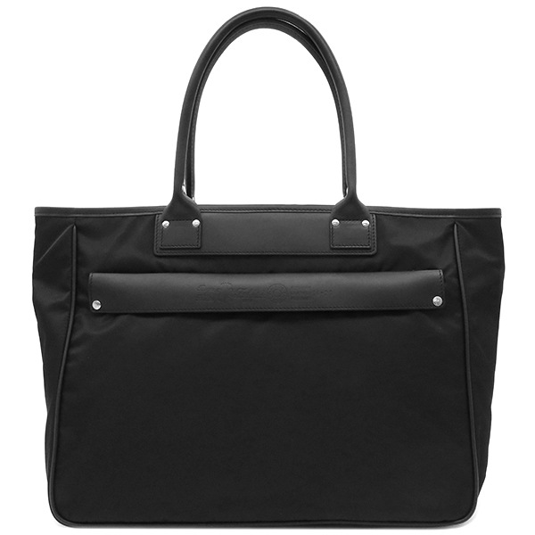 フェリージ Felisi トートバッグ ブリーフトート ナイロン レザー ブラック シルバー金具 黒 1426DS0041 【保存袋】【中古】