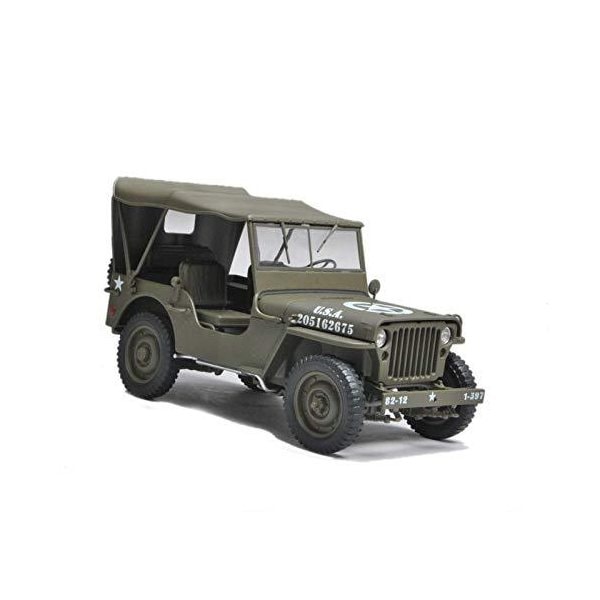 for WELLY WWII JEEP Willys Military green hardtop 1/18 DIECAST MODEL FINISHED CAR 並行輸入品