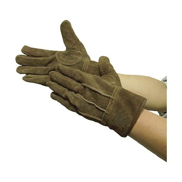 （まとめ）ユニワールド 革手工房 A級オイル牛床革 背縫い ブラウン M 1双[x3]