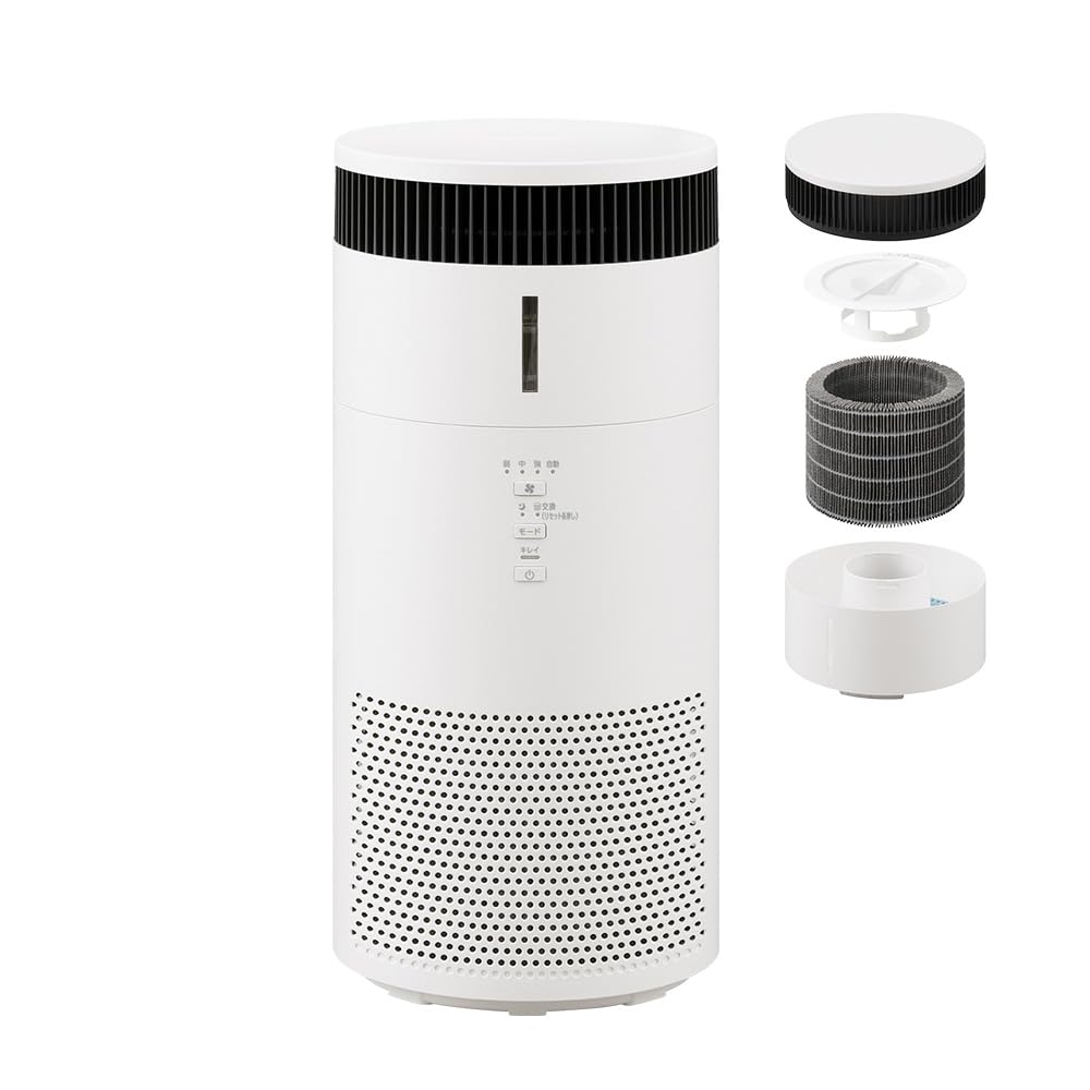 アイリスオーヤマ 加湿空気清浄機 静音 小型 自動モード 省エネ ペット 脱臭 花粉 ホコリ PM2.5 集じん ウイルス アレルギー フィルター交換ランプ付き 10畳 AAP-SH20B-W ホワイ