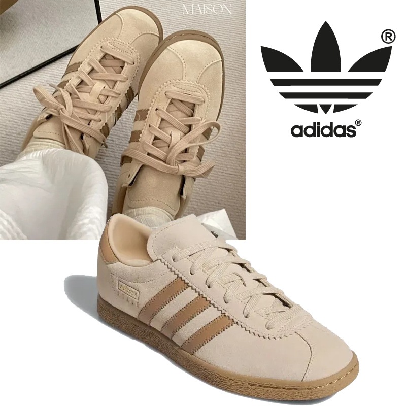JI1886 STADT BEIGE ベージュの3ストライプ ローカットのやわらか質感 ガムソールの存在感 デイリーに軽やか 合わせやすい一足 休日コーデに映える 上品な雰囲気 端正