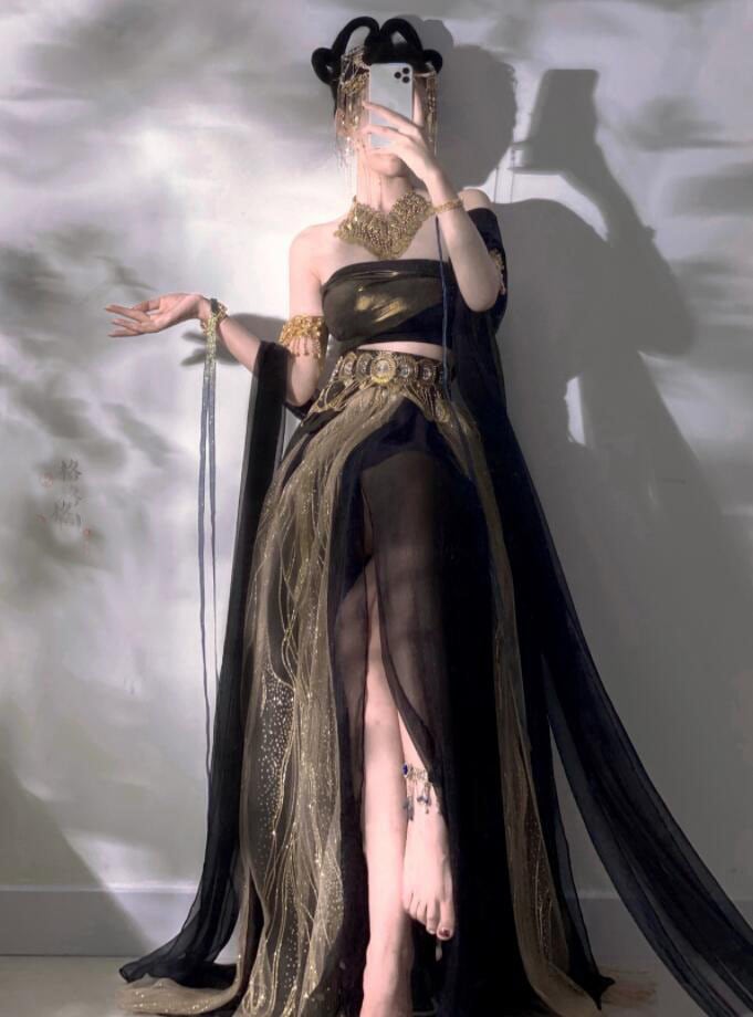 飛天 コスプレ衣装 アラビアン衣装 レディース 華流 中華コスチューム 仮装 変装 古典舞踊ダンス衣装 セット古代 踊り子 エキゾチック ダンス 衣装 ハロウィン 天女 姫様 プリンセス コスプレ チ