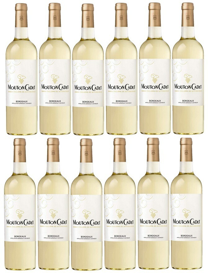 【送料無料】バロンフィリップドロスチャイルド ムートンカデ ブラン 750ml12本［白/フランス/ボルドー］【北海道沖縄県東北四国九州地方は必ず送料が掛か