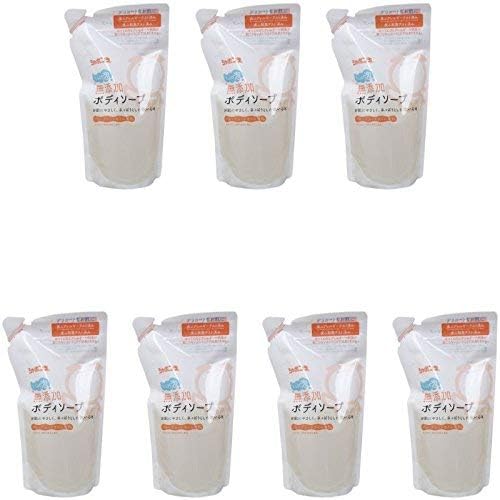 まとめ買い シャボン玉 無添加ボディソープ たっぷり泡 つめかえ用 470ml ×7個