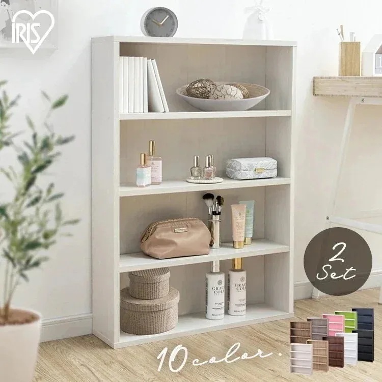 【人気商品】フリーラック コミックラック CORK-8460 マンガ 漫画 小説 本棚 2個セット メガ割