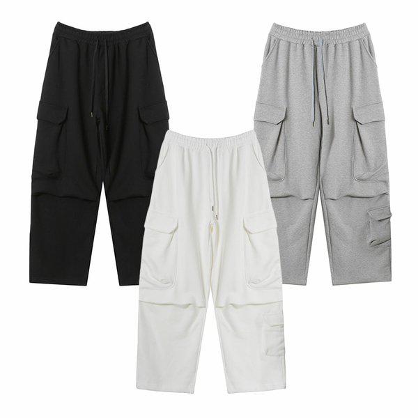 メンズ立体バンディング紐調節ポケットカーゴパンツAC1-PTA-Q032