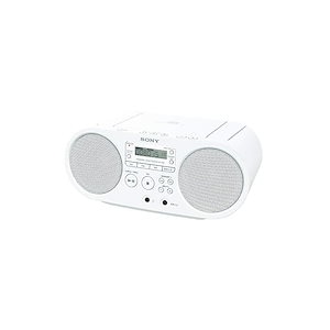 ソニー AUX CDラジオ ZS-S40 : FM/AM/ワイドFM対応 ホワイト ZS-S40 W