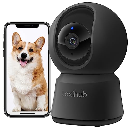 Laxihub 360屋内防犯カメラ赤ちゃん/ペット/乳母用のP2F 2K Plus 5MP WiFiホームカメラパン/チルトモーション検出自動追跡双方向オーディオナイトビジョンAle