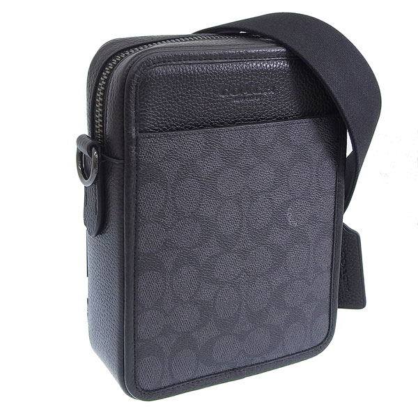 コーチ バッグ メンズ ショルダーバッグ アウトレット チャコール×ブラック サリバン クロスボディ シグネチャー キャンバス SULLIVAN XBODY SIG CW388QBMI5 COACH