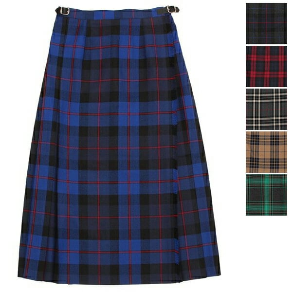 スカート ロングイージーキルト 83cm マルチカラー レディース 5083 LONG EASY KILT チェック柄 ワンカラー