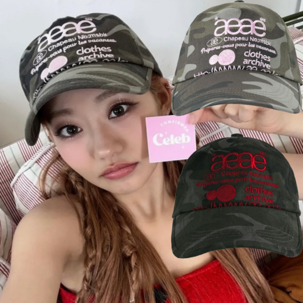午前8時までに注文/当日出荷/KISS OF LIFE JULIE着用/WEB LOGO CAMO 5 PANNEL CAP /ユニセックス