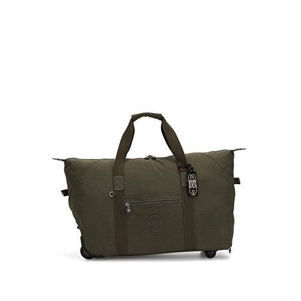 Kipling Art On Wheels Medium Rolling Tote Bag Jaded Green 並行輸入品
