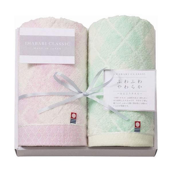 [5セット] 今治クラシック ふわもち甘撚り フェイスタオル＆ウォッシュタオル B9072087X5