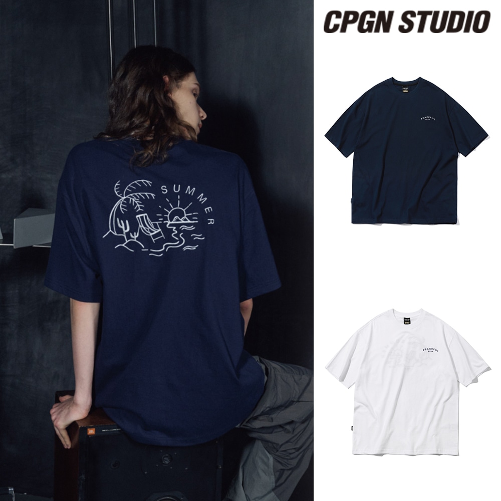 【CPGN STUDIO】23SS★ Summer Ocean Embroidery Short Sleeve T MUSINSA | CPGN STUDIO Summer Ocean Embroidery Short Sleeve