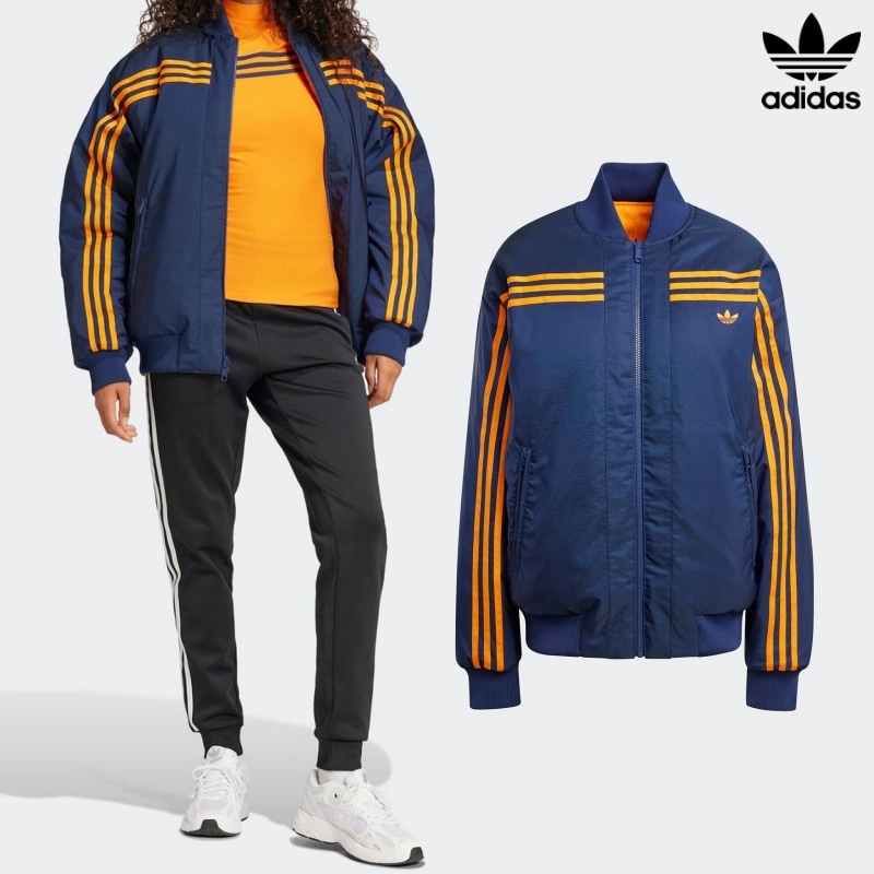 [ADIDAS] アディダス 70s リバーシブル オーバーサイズ ボンバージャケット / NIGHT INDIGO