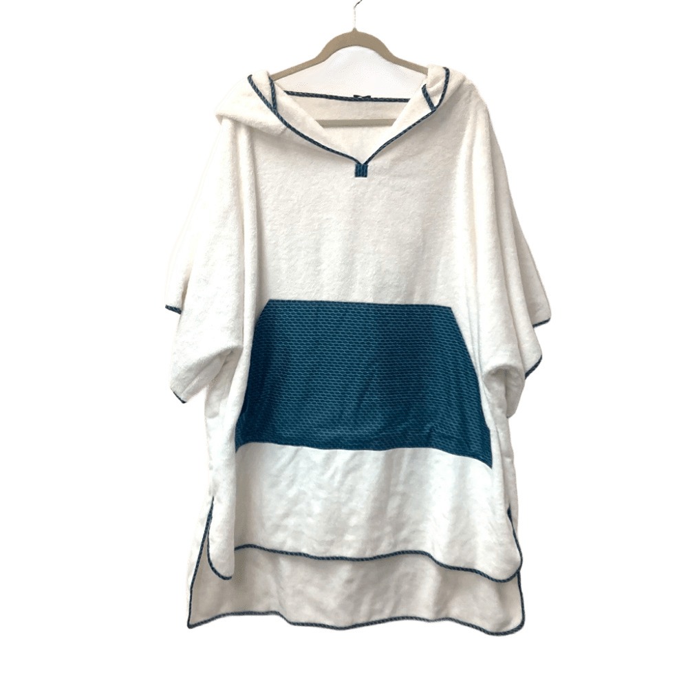 トップスその他 ロゴ バスローブ フード付き フーディー ポンチョ コットン ホワイト