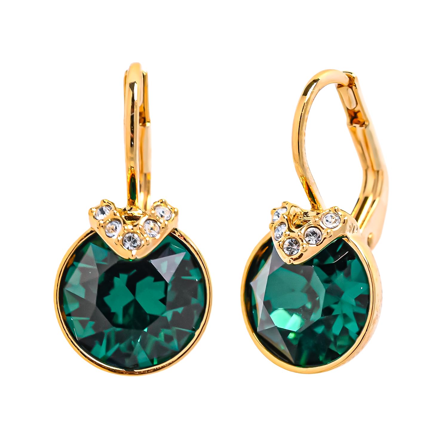 スワロフスキー SWAROVSKI ピアス Bella V ドロップピアス グリーン クリア ゴールド 5735389 ジュエリー アクセサリー [並行輸入品]