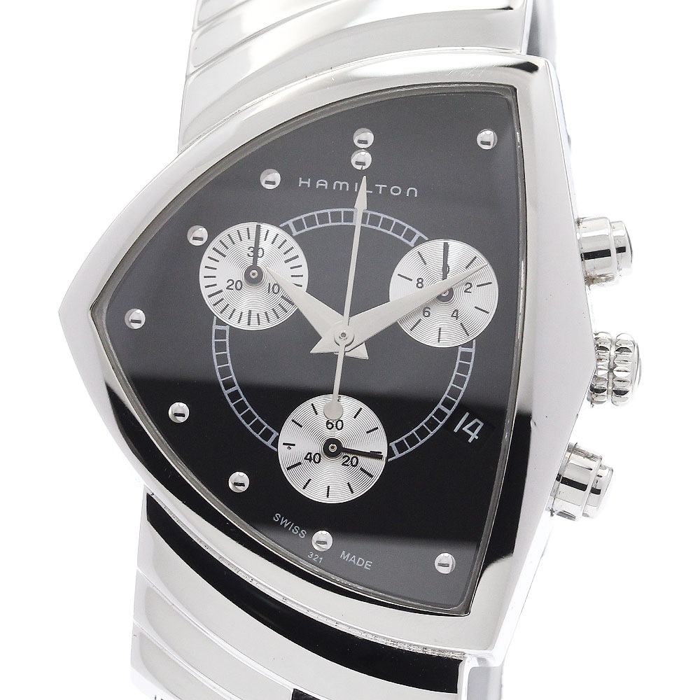 ハミルトン HAMILTON H244121 ベンチュラ デイト クロノグラフ クォーツ メンズ 保証書付き_935755【中古】