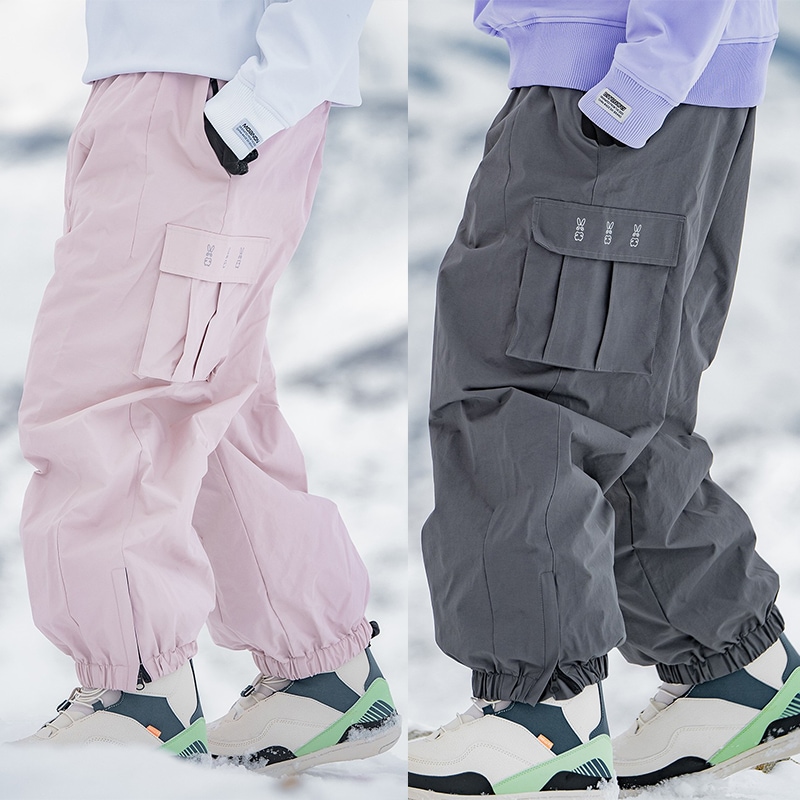 スノボウェア 2024 2025 単品パンツ メンズ レディース ズボン カーゴパンツ ボトムス無地 ゆったり 3Lウィンタースポーツ スノーボードウェア スキーウェア スノーウェア 防水防寒 韓国風