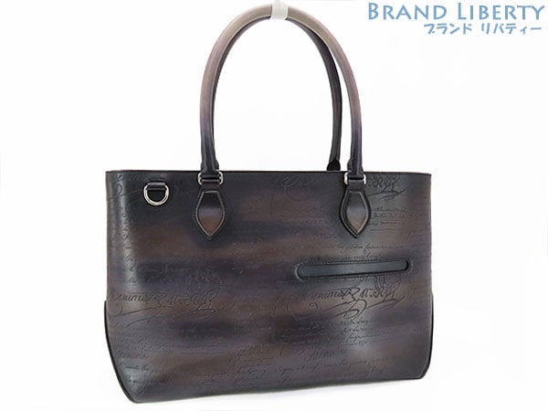 レア美品ベルルッティカリグラフィトゥジュールミニネオスクリットレザーグラデーショントートバッグショルダーバッグ