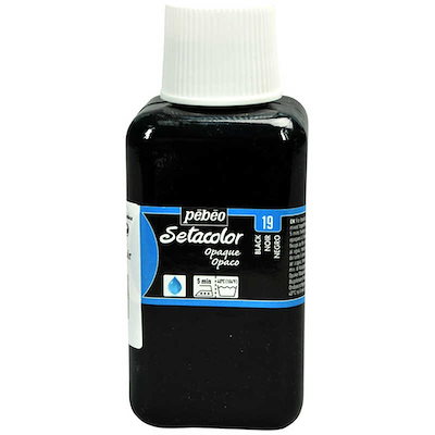他サイト： ペベオ 296019 布用水性アクリル絵具セタカラー不透明 250ml ブラックレーキの商品画像