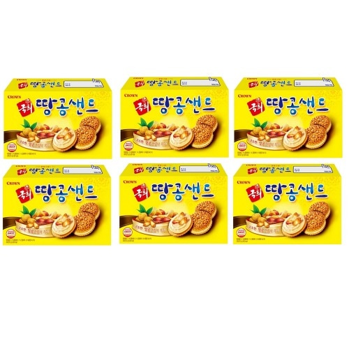 クッヒピーナッツサンド372g12袋x6パックおいしいスナック韓国料理