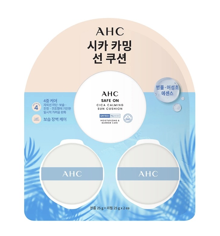 1+1+1 セーフオン シカ カーミング サンクッション 本品25g+詰替25gx2個 紫外線遮断 保湿 SPF50+ PA++++ 低刺激 持続耐水性 正規品 大容量 韓国コスメ