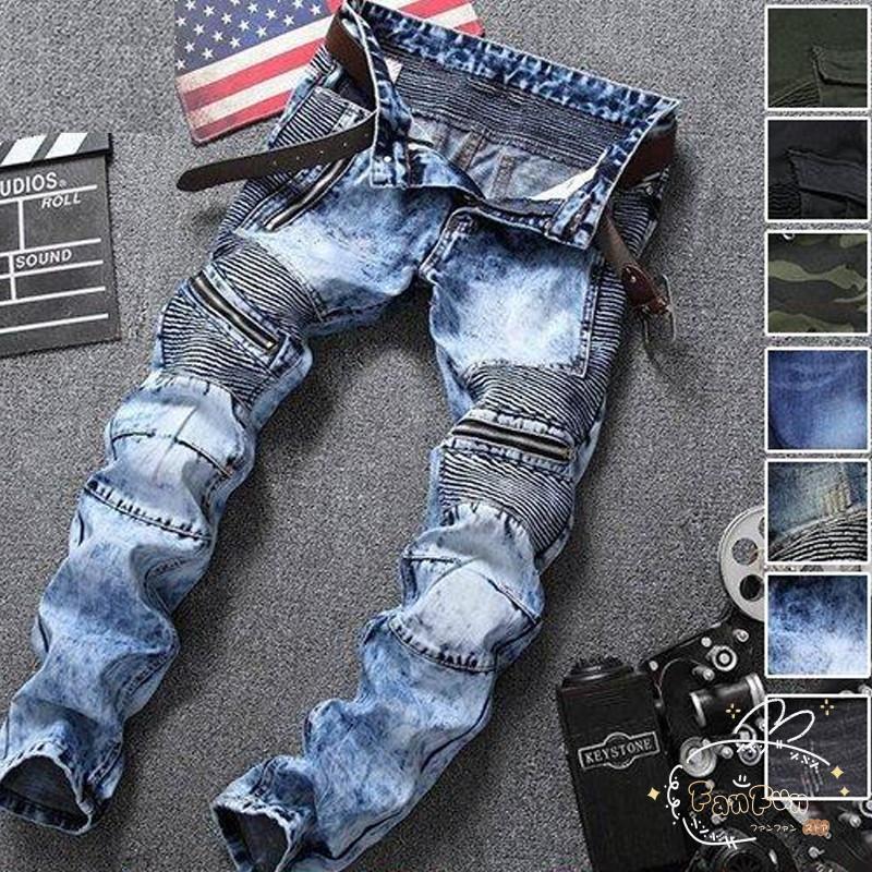 商品超目玉 ジーパン バイクパンツ メンズ ライディングパンツ チノパン デニム ジーンズ バイク用 バイクジーンズ ロング デニムパンツ ダメージ
