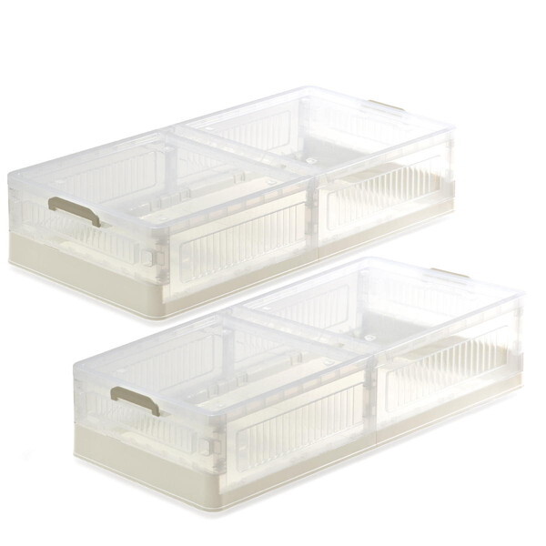 B.Bファニシング ONLS0356SECLR クリア BENRY 折りたたみベッド下収納ボックス 2点セット メーカー直送