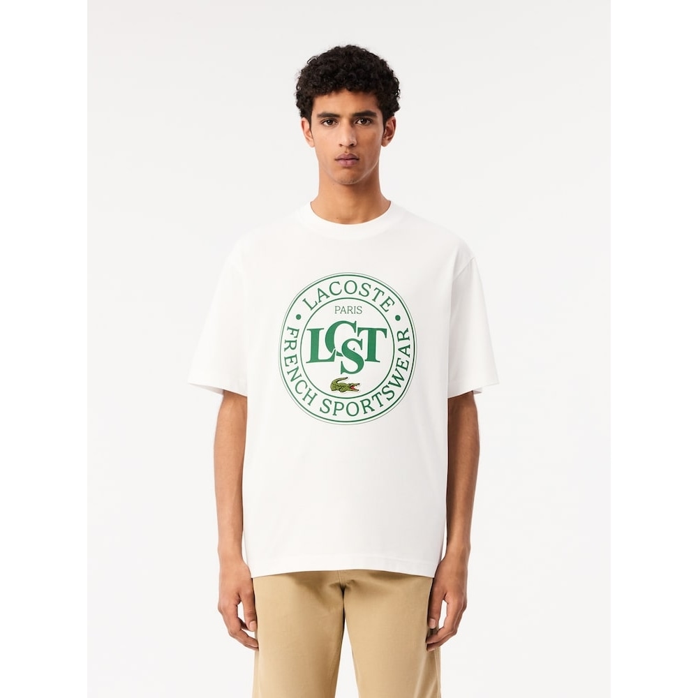 ラコステメンズグラフィックショートスリーブ T シャツ TH2753-54N 001 Q2NTH2753-54N001
