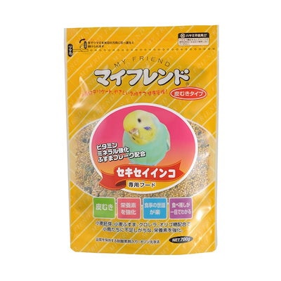 他サイト： 黒瀬ペットフード　マイフレンド　セキセイインコ　皮むき　７００ｇ　鳥　フード　エサ　ＣＲＣ55―20―10―20―20の商品画像