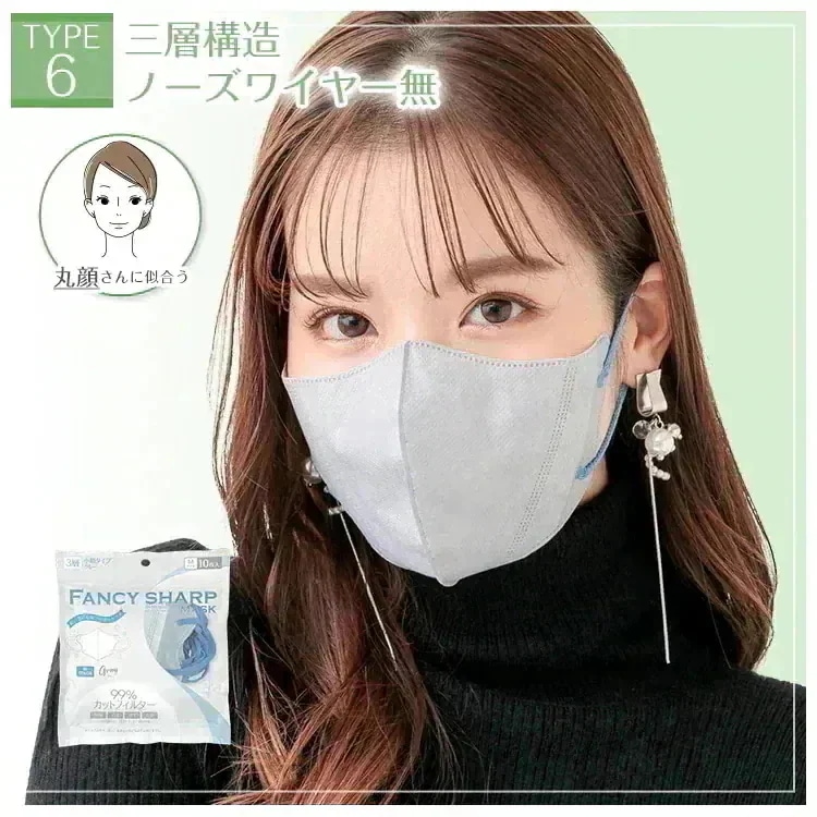 Qoo10] fancysharpmask 小顔マスク 冷感マスク 5D バイカラー