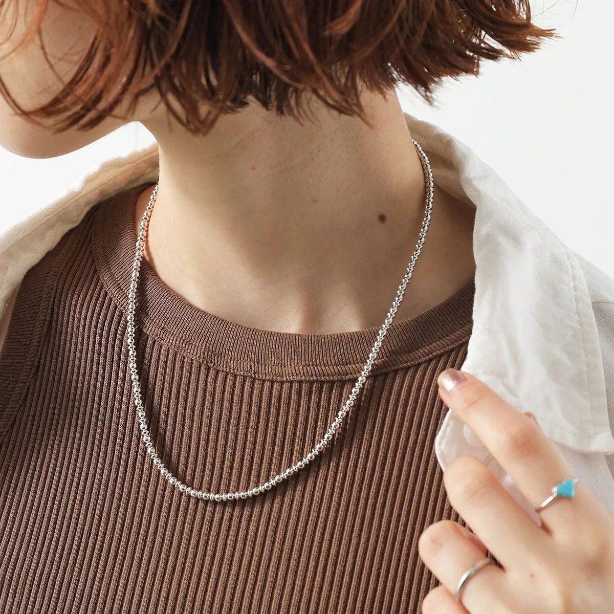 HARPO ハルポ Boule Disc Necklace 18/3 45cm/18inch/3mm Navajo round and saucer レディース ボール ディスク ネックレス アクセサ