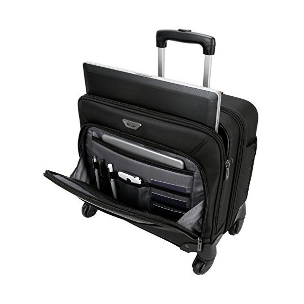 Targus Mobile ViP 4-Wheeled Business and Overnight Rolling Case for 15.6-Inch Laptops, Black (TBR022