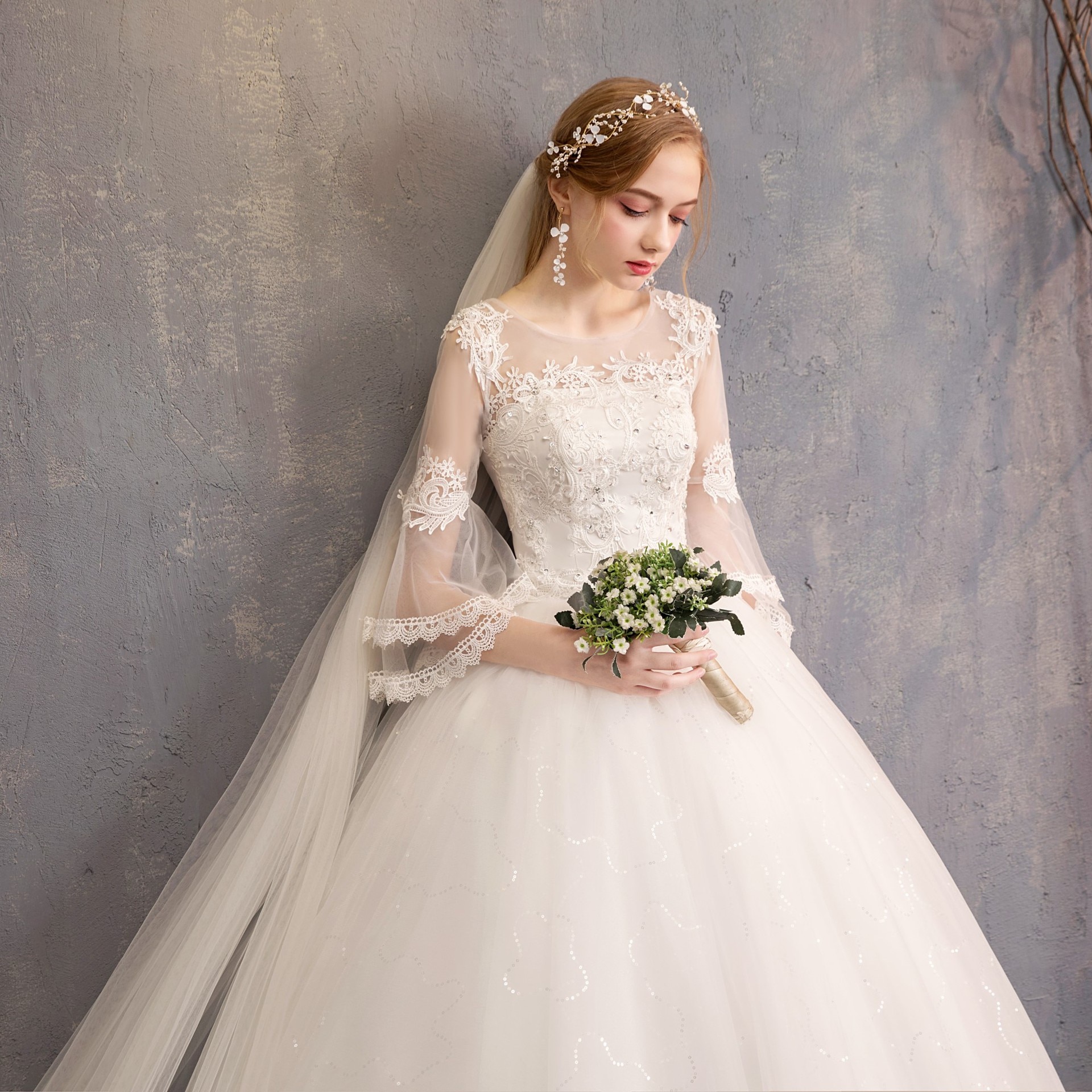 パーティードレス2024 新作 感 気質 ワンピース 花嫁ロングドレス 結婚式ワンピース 結婚式 ドレス ウェディングドレス 白 ロングドレス 韓国ファッション26