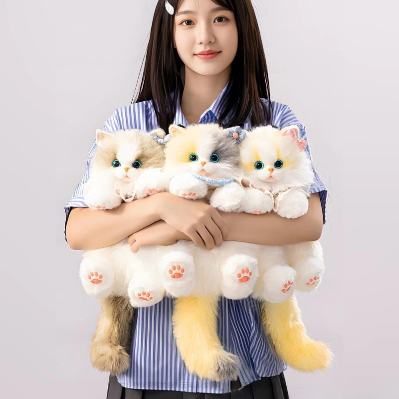 かわいいミニぬいぐるみ猫のバックパックリアルなバッグ人形ぬいぐるみ誕生日プレゼント 11,574円