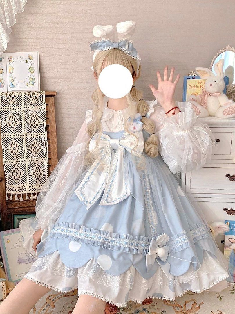 ロリータドレス 【イベント独占】 ウサギ ロリータワンピース夏 ワンピース