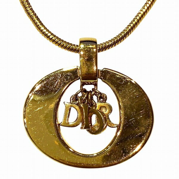 ディオール ロゴ レターチャーム ブランド小物 ネックレス レディース 【中古】